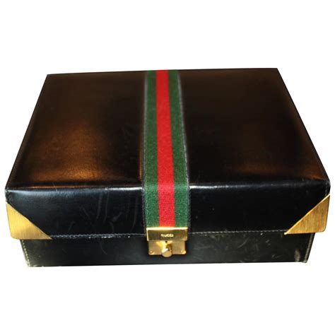 vintage gucci mens leather jewelry box|vintage gucci jewelry box.